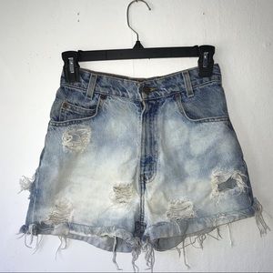 Distressed Levi’s High Waisted Shorts